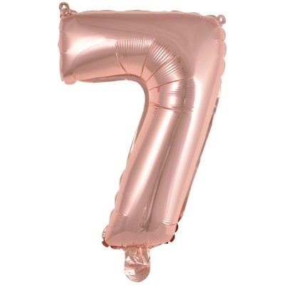 Fóliový balón 7 ružovo zlatý