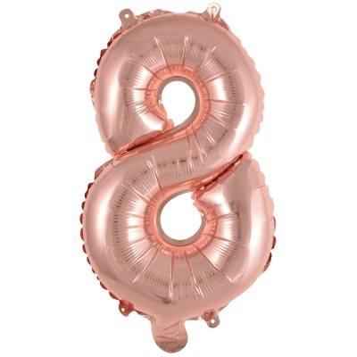 Fóliový balón 8 ružovo zlatý
