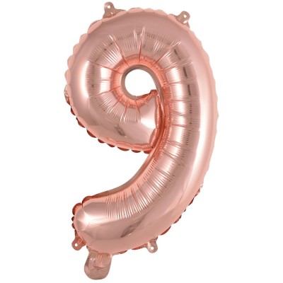 Fóliový balón 9 ružovo zlatý