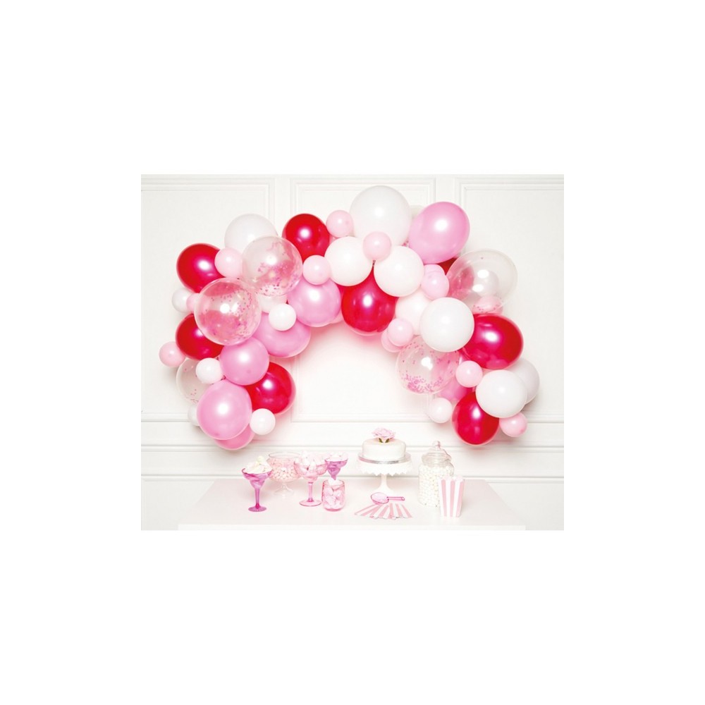 Balónová dekoračná sada ružovej farby