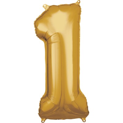 Fóliový balón 1 zlatý