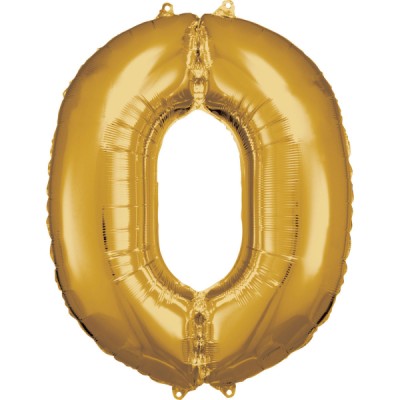 Fóliový balón 0 zlatý