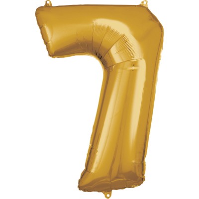 Fóliový balón 7 zlatý