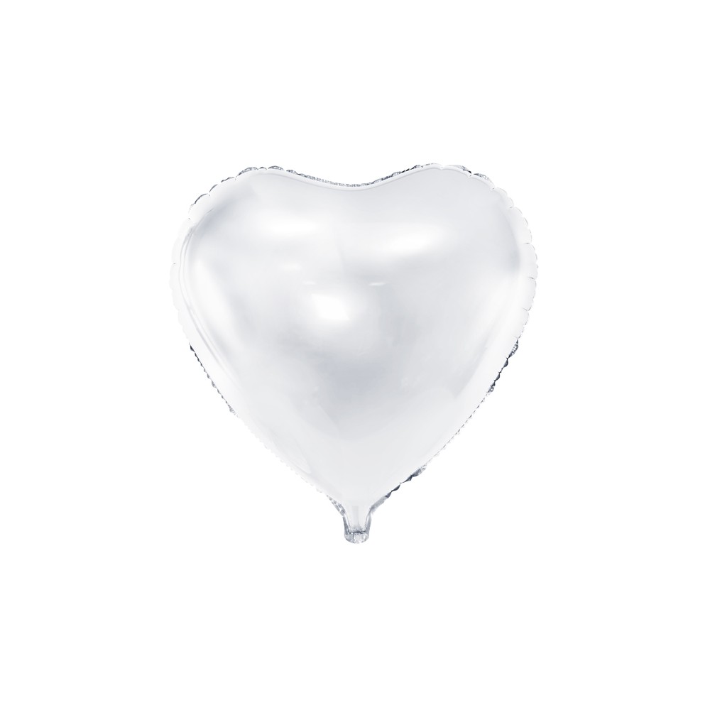Fóliový balón srdiečko biele