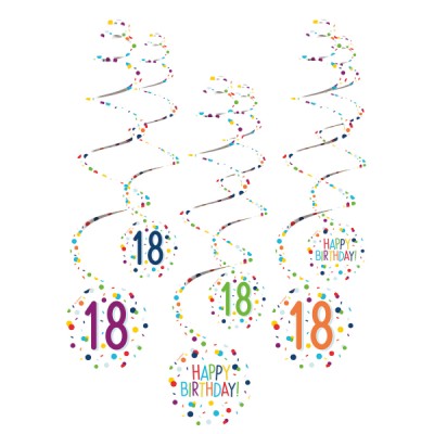 Špirálová dekorácia 18 narodeniny