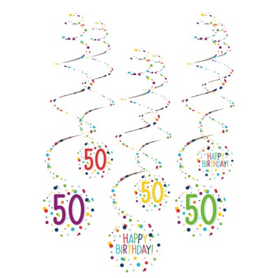 Špirálová dekorácia 50 narodeniny