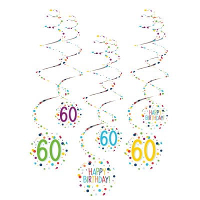 Špirálová dekorácia 60 narodeniny