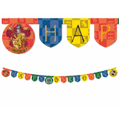 Baner Harry Potter Hogwarts Houses - Happy Birthday