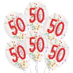 Latexové balóny konfetové 50 narodeniny