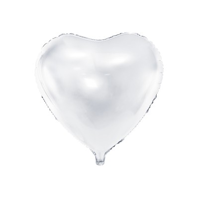 Fóliový balón srdiečkový biely