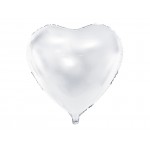 Fóliový balón srdiečkový biely