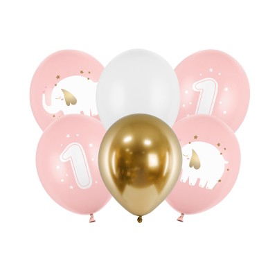 Latexové balóny prvé narodeniny mix farieb dievčatko