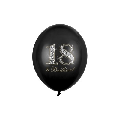 Latexové balóny 18 narodeniny čierne