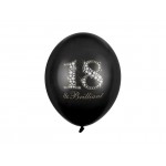 Latexové balóny 18 narodeniny čierne