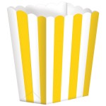 Box na popcorn žlté pásiky