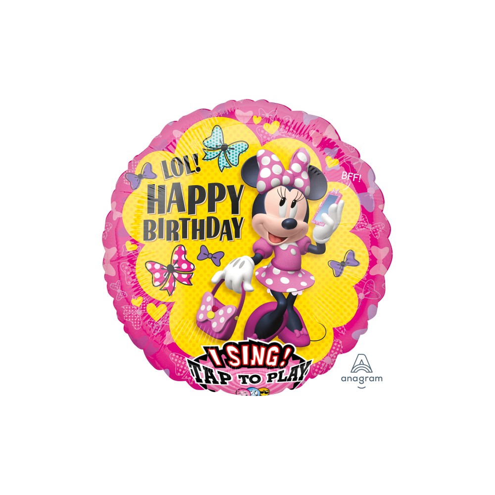 Spievajúci fóliový balón Happy B-Day Minnie Spievajúci fóliový balón Happy B-Day Minnie