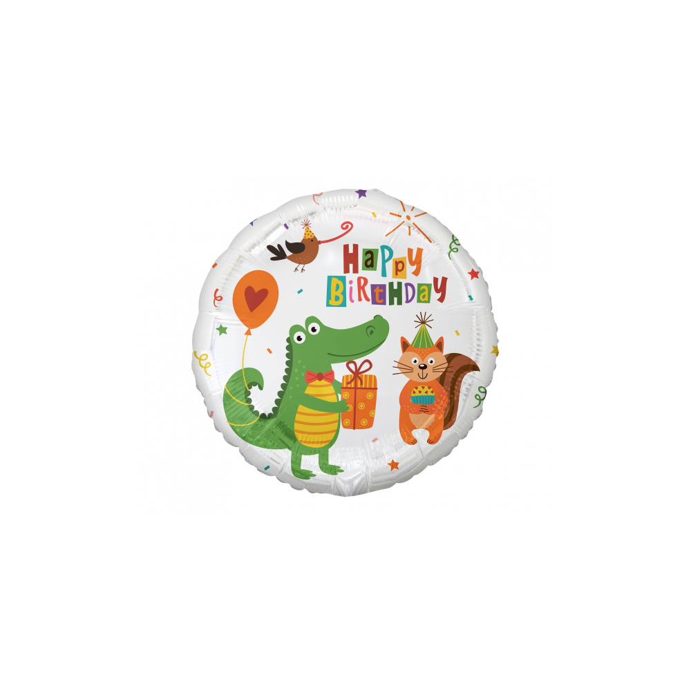 Fóliový balón krokodíl s darčekom Happy B-Day