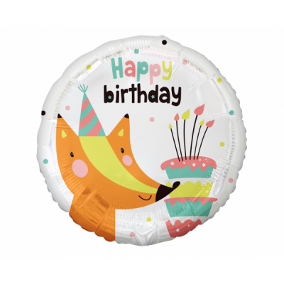 Fóliový balón líška Happy B-Day