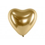 Dekoračný latexový balón satin luxe zlaté srdiečko