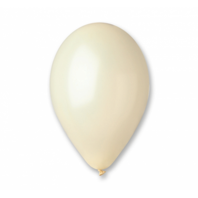 Latexový balón ivory metalická farba