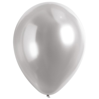 Latexové dekoračné balóny satin luxe strieborné