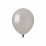 Latexové dekoračné balóny metalická šedá 12,5 cm