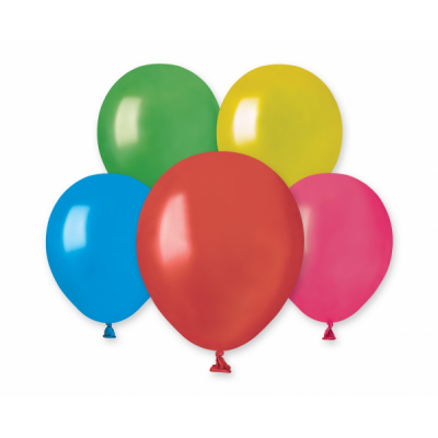 Latexové dekoračné balóny metalické mix farieb 12,5 cm