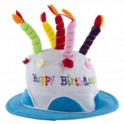Klobúk narodeninová torta modrý