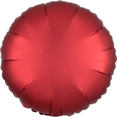 Fóliový balón lesklý tmavo červený kruh