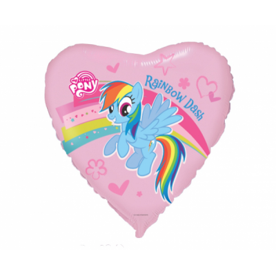 Fóliový balón srdce My little pony Rainbow Dash