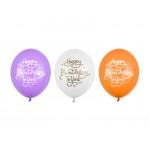Latexové balóny mix farieb Happy B-Day to You