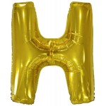 Fóliový balón písmeno H zlaté