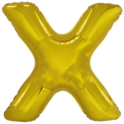 Fóliový  balón písmeno X zlaté