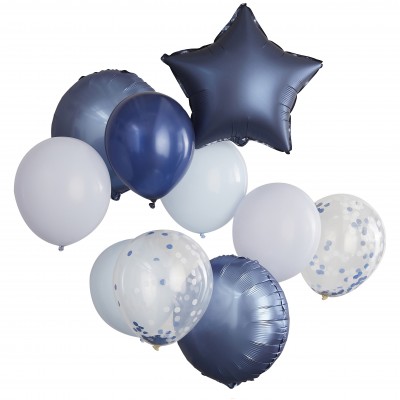 Balónová buketa mix modrá