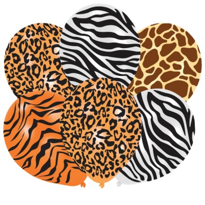 Latexové balóny s potlačou safari