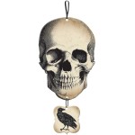 Visiaca Halloween dekorácia Lebka a vrana
