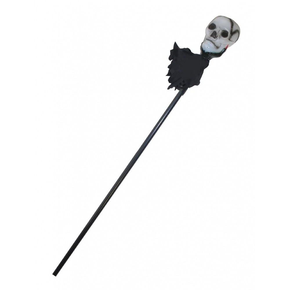 Halloween palica s lebkou 120 cm Halloween palica s lebkou 120 cm