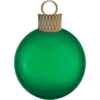 Fóliový balón Orbz vianočná guľa zelená