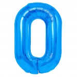 Fóliový balón číslo 0 modré