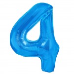 Fóliový balón číslo 4 modré