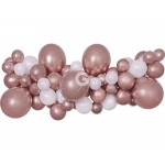 Balónová dekoračná sada ružovo zlatá