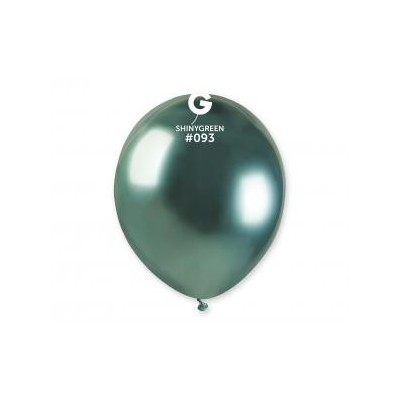 Latexové dekoračné balóny zelené chrómové 12.5 cm