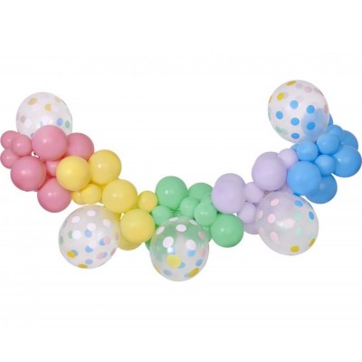 Balónová dekoračná sada pastelové fa