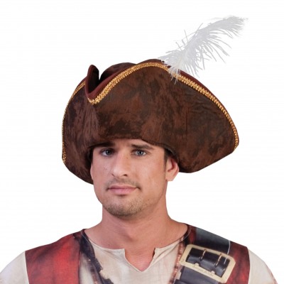 Pirátsky klobúk s pierkom