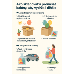  ? Ako skladovať a prenášať balóny, aby vydržali dlhšie